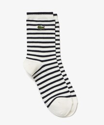 LACOSTE | ナローピッチボーダーリブニットソックス 22-24cm(ソックス/靴下)