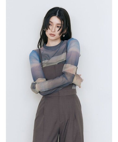 MURUA（ムルーア）の「サイドカットロンパース（ワンピース・レディース・グレー/モカ・1/2）」の22枚目の写真