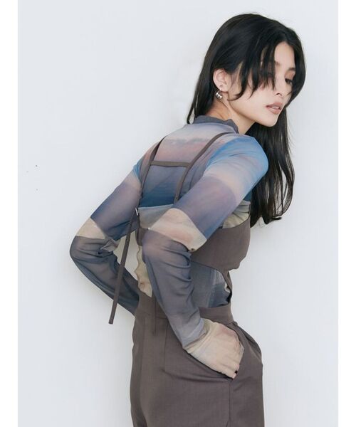 MURUA（ムルーア）の「サイドカットロンパース（ワンピース・レディース・グレー/モカ・1/2）」の21枚目の写真