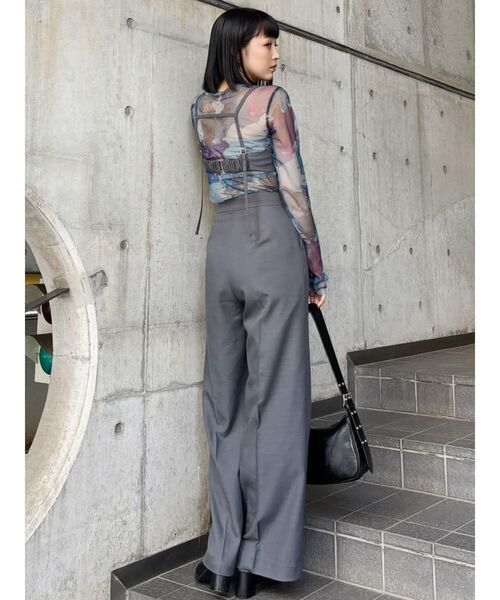 MURUA（ムルーア）の「サイドカットロンパース（ワンピース・レディース・グレー/モカ・1/2）」の19枚目の写真