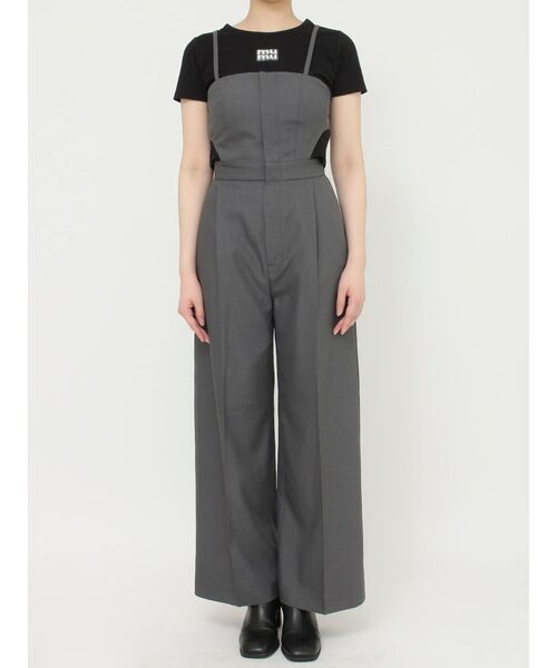 MURUA（ムルーア）の「サイドカットロンパース（ワンピース・レディース・グレー/モカ・1/2）」の12枚目の写真