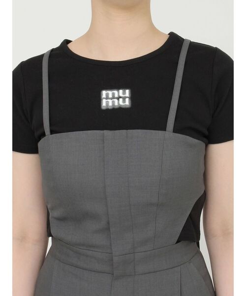 MURUA（ムルーア）の「サイドカットロンパース（ワンピース・レディース・グレー/モカ・1/2）」の9枚目の写真