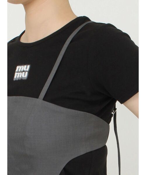 MURUA（ムルーア）の「サイドカットロンパース（ワンピース・レディース・グレー/モカ・1/2）」の8枚目の写真