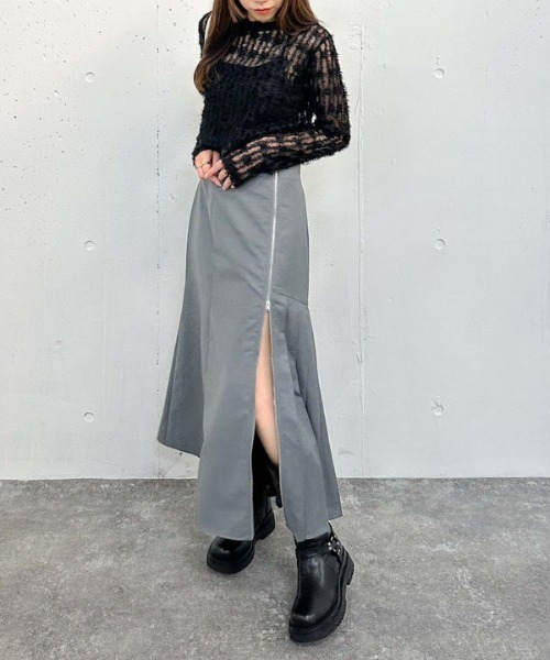 archives（アルシーヴ）の「ＷＺＩＰ　アシメプリーツマーメイドスカート（スカート・レディース・ブルー/アイボリー/ブラック・MEDIUM）」の19枚目の写真