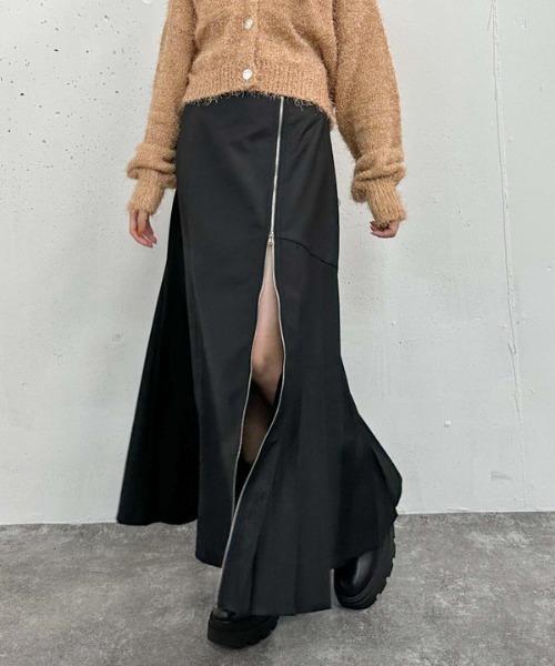 archives（アルシーヴ）の「ＷＺＩＰ　アシメプリーツマーメイドスカート（スカート・レディース・ブルー/アイボリー/ブラック・MEDIUM）」の20枚目の写真