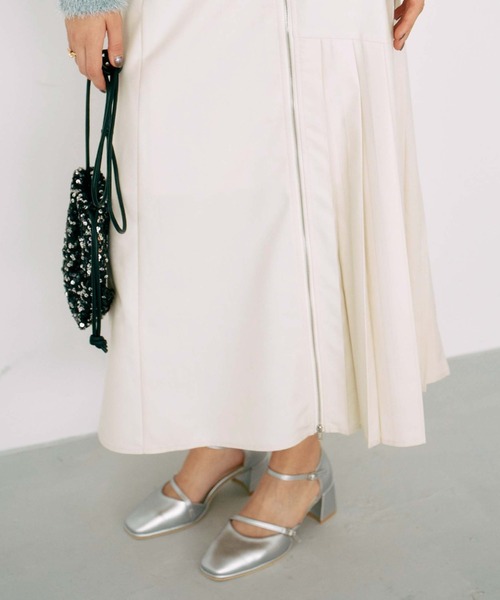 archives（アルシーヴ）の「ＷＺＩＰ　アシメプリーツマーメイドスカート（スカート・レディース・ブルー/アイボリー/ブラック・MEDIUM）」の7枚目の写真