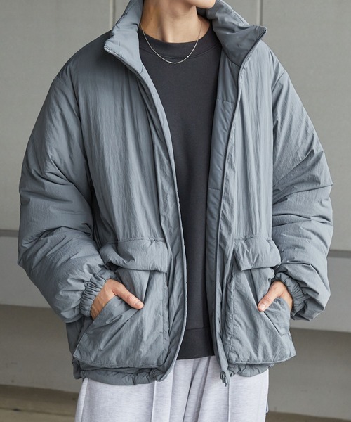 3WAY リバーシブル フード脱着 ビッグシルエット ドロストナイロン中綿