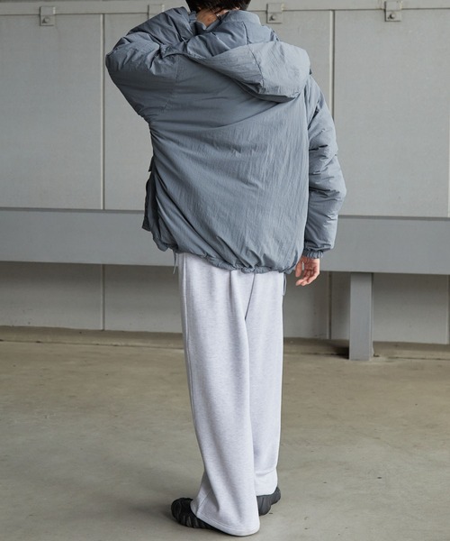 3WAY リバーシブル フード脱着 ビッグシルエット ドロストナイロン中綿