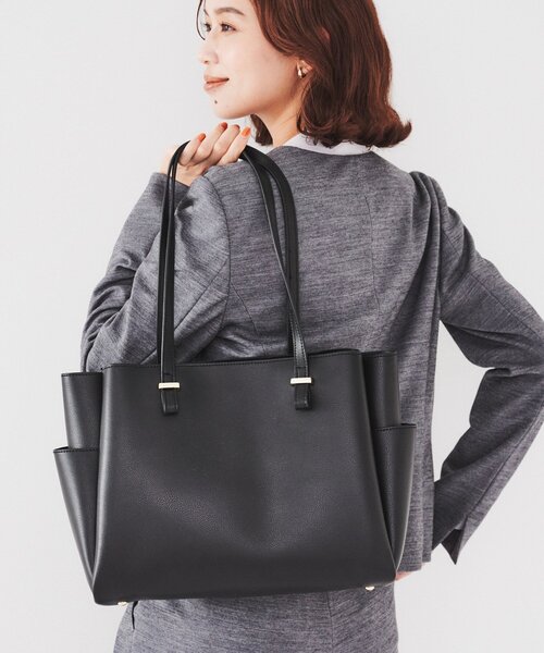 UNTITLED（アンタイトル）の「【A4書類・PC収納可】ライトトート（トートバッグ・レディース・ブラック系5/ブラック/サンドベージュ・99）」の16枚目の写真