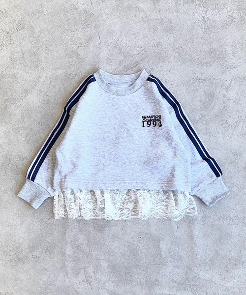 Ocean&Ground（オーシャン&グラウンド）の「ラインスリーブリメイクスウェット（スウェット・キッズ・ブラック/グレー/レッド・80/90/100/110/120/130/95/140）」の3枚目の写真