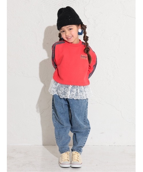 Ocean&Ground（オーシャン&グラウンド）の「ラインスリーブリメイクスウェット（スウェット・キッズ・ブラック/グレー/レッド・80/90/100/110/120/130/95/140）」の4枚目の写真