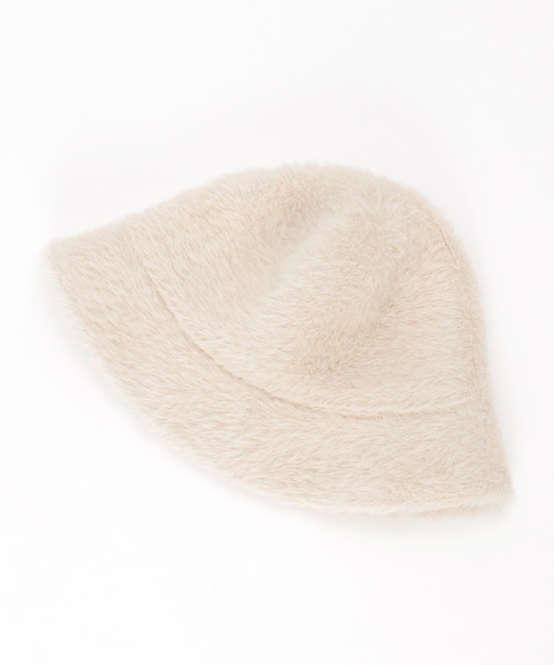 ikka（イッカ）の「シャギーハット（ハット・レディース・ブラック/ライトグレー・FREE）」の2枚目の写真