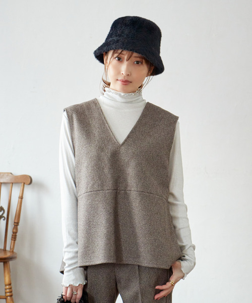 ikka（イッカ）の「シャギーハット（ハット・レディース・ブラック/ライトグレー・FREE）」の14枚目の写真