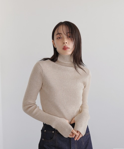 指穴タートルネックリブニット（ニット/セーター）｜LIAN（リアン）の