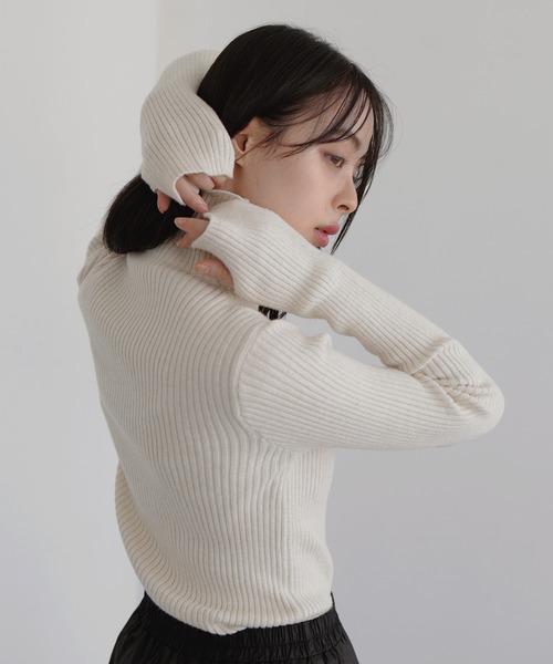 指穴タートルネックリブニット（ニット/セーター）｜LIAN（リアン）の