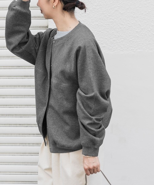 ダンボールクルーネックカーディガン セール】FORK&SPOON ダンボールクルーネックカーディガン（T