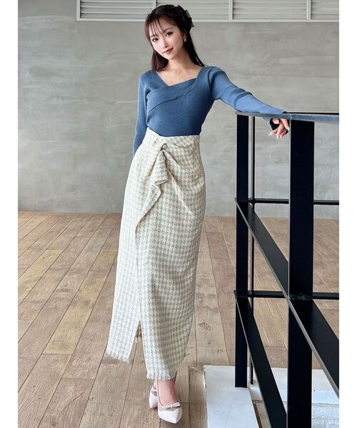 アシンメトリーリブニットトップス（ニット/セーター）｜RESEXXY