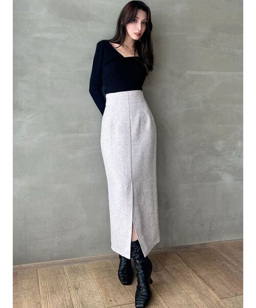 RESEXXY（リゼクシー）の「アシンメトリーリブニットトップス