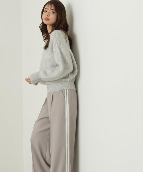 PROPORTION BODY DRESSING（プロポーションボディドレッシング）の「へアリーオフショルニット / 1214270004（ニット/セーター・レディース・グレー/ホワイト系その他/ダークグレー・SMALL/MEDIUM）」の13枚目の写真