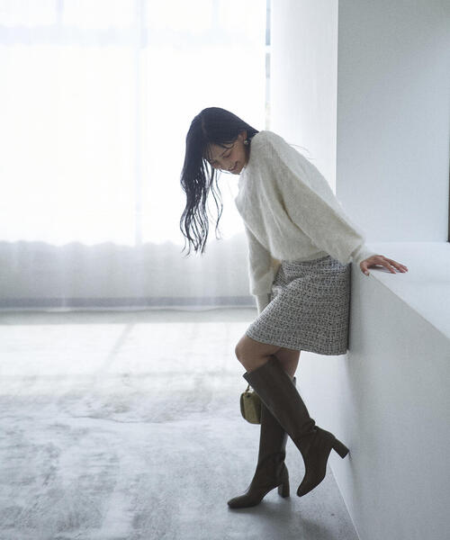 PROPORTION BODY DRESSING（プロポーションボディドレッシング）の「へアリーオフショルニット / 1214270004（ニット/セーター・レディース・グレー/ホワイト系その他/ダークグレー・SMALL/MEDIUM）」の22枚目の写真