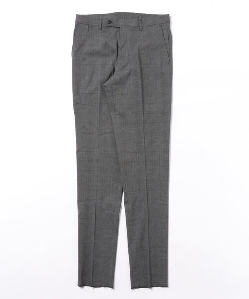 m.f.editorial(エムエフエディトリアル)の「スラックス メンズ ビジネス パンツ ストレッチ ウォッシャブル イージーケア 裏起毛 スリム ノータック テーパード チェック グレー(スラックス・メンズ・グレー系その他2・LARGE/X-LARGE/S/MEDIUM)」の3枚目の写真