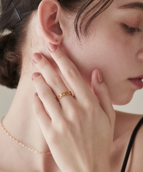 ciite' surgical stainless(シーテサージカルステンレス)の「【 金属アレルギー対応 】 ハートミックスリング サージカルステンレス(リング・レディース・シルバー/ゴールド・15号/11号/13号/7号/9号)」の2枚目の写真
