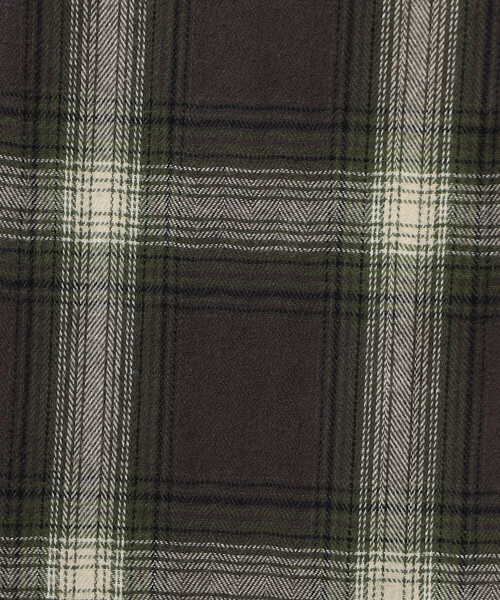 ONIGIRI（オニギリ）の「起毛チェック　巻き風スカート（スカート・レディース・チャコール/ベージュ・LARGE/MEDIUM）」の18枚目の写真