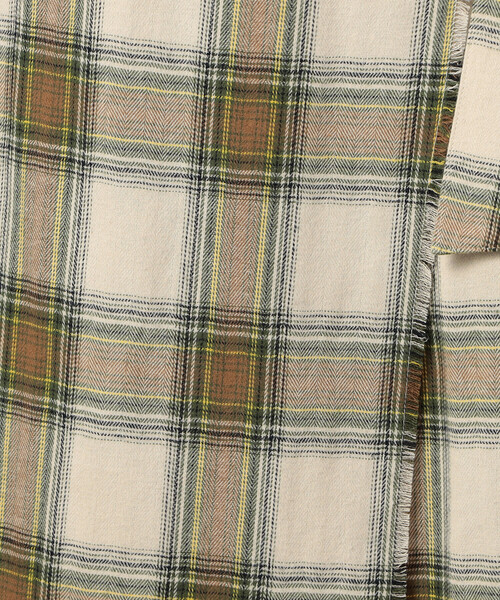 ONIGIRI（オニギリ）の「起毛チェック　巻き風スカート（スカート・レディース・チャコール/ベージュ・LARGE/MEDIUM）」の19枚目の写真