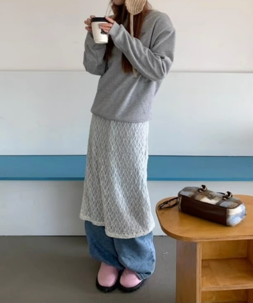 gossip!ロサンゼルス(ゴシップロサンゼルス)の「Y2K風 プルオーバー 長袖ワンピース カジュアルヴィンテージ 重ねアイテム 日常&シンプル(ワンピース・レディース・オフホワイト・FREE)」の21枚目の写真