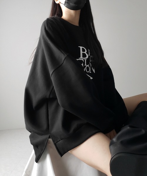 【 ２color 】BACロゴレタリングビッグスウェット ／ BAC logo lettering big sweatshirt（スウェット）｜me+em select（ミームセレクト）