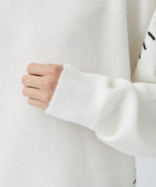 AH ABAHOUSE（エーエイチアバハウス）の「【AH ABAHOUSE】ハンドステッチ タートルネック オーバー ニット（ニット/セーター・メンズ・ブラック/グリーン/グレイッシュベージュ/ホワイト/グレイッシュブルー・46/48）」の13枚目の写真