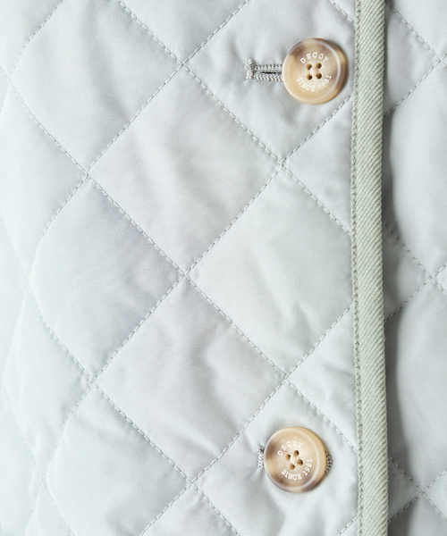 DECOY SINCE 1981（デコイシンスイチキュウハチイチ）の「★春カラー★【はっ水・洗濯可能】キルトジャケット（ダウンジャケット/コート・レディース・サックスブルー/ベージュ/ネイビー・9号/11号/13号）」の20枚目の写真