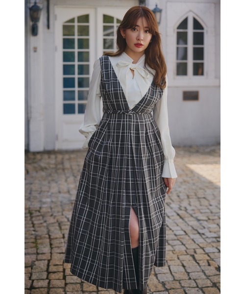 未使用級✨herlipto Classic Plaid Jumper Dress 新色】Classic Plaid Jumper Dress