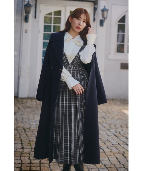 ワンピース herlipto Classic Plaid Jumper Dress M Classic Plaid Jumper Dress（ジャンパースカート）｜Her lip to（ハー