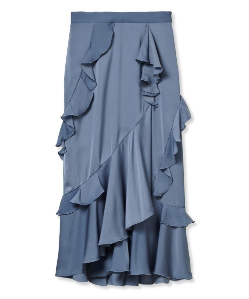 FRAY I.D（フレイアイディー）の「フリルアシメスカート（スカート・レディース・アイボリー/チャコールグレー/ブルー・0/1）」の15枚目の写真