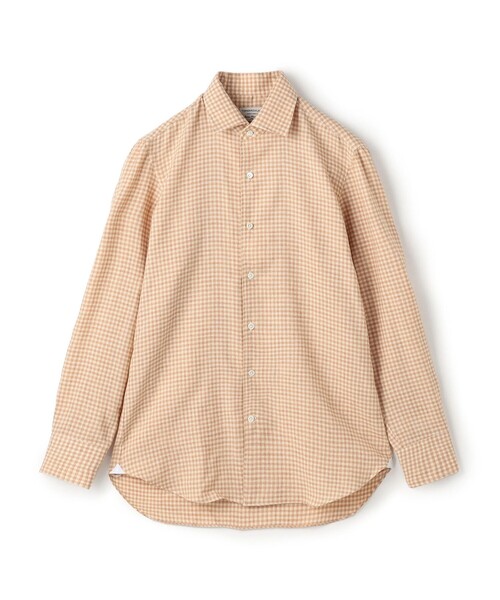 Maria Santangelo（マリアサンタンジェロ）の「【別注】Maria Santangelo コットンウール ワンピースカラーシャツ（シャツ/ブラウス・メンズ・ブラウン系その他/レッド系その他2/ネイビー・40/38/42）」の2枚目の写真