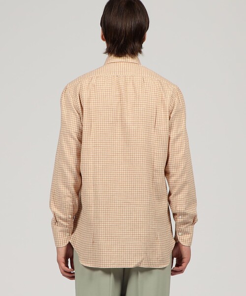 Maria Santangelo（マリアサンタンジェロ）の「【別注】Maria Santangelo コットンウール ワンピースカラーシャツ（シャツ/ブラウス・メンズ・ブラウン系その他/レッド系その他2/ネイビー・40/38/42）」の7枚目の写真