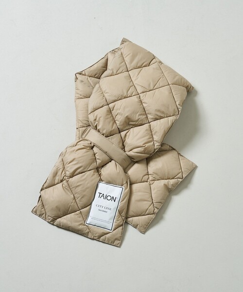 PUBLUX(パブリュクス)の「TAION/タイオン CITY DOWN SCARF/シティ ダウンマフラー 限定展開(マフラー・レディース・ブラック/オフホワイト/ベージュ・ONE SIZE)」の22枚目の写真