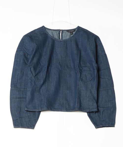 BANANA REPUBLIC FACTORY STORE LS ROUNDED SLV TAILORED DENIM TOP（シャツ/ブラウス）｜BANANA REPUBLIC FACTORY STORE（バナナリパブリック ファクトリーストア）