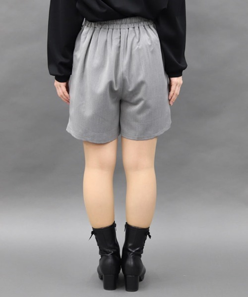 axes femme POETIQUE（アクシーズファムポエティック）の「ラップスカート付ショートＰＴ（その他パンツ・レディース・グレー/ワイン/ブラック・MEDIUM）」の9枚目の写真