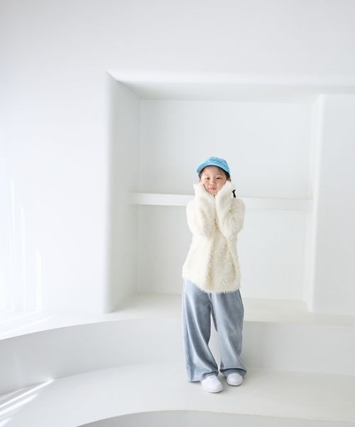 LOWRYS FARM（ローリーズファーム）の「シャギーニットＬＳ　 240119（ニット/セーター・キッズ・ブラック/ピンク/オフホワイト・110cm/150cm/140cm/130cm/120cm）」の21枚目の写真