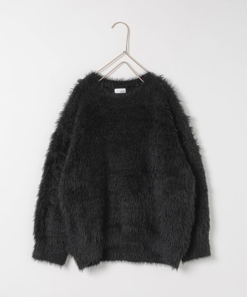 LOWRYS FARM（ローリーズファーム）の「シャギーニットＬＳ　 240119（ニット/セーター・キッズ・ブラック/ピンク/オフホワイト・110cm/150cm/140cm/130cm/120cm）」の7枚目の写真