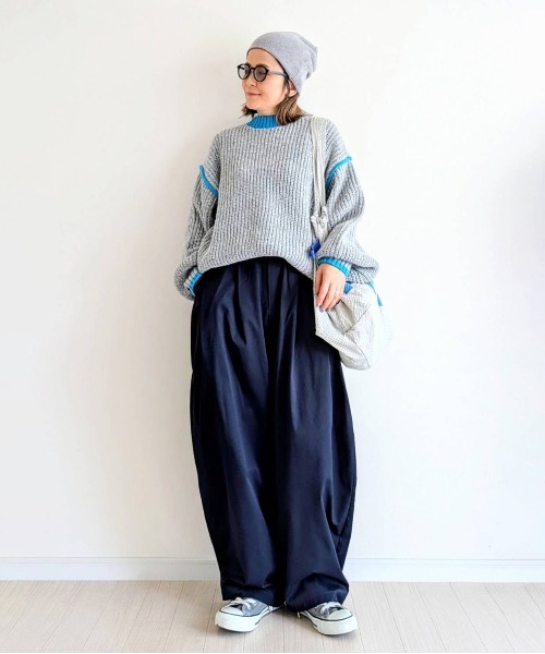 notch.(ノッチ)の「【 notch. by yui 】オーバーサイズバイカラーニット 2025A/W(ニット/セーター・レディース・ライトグレー/ネイビー/ブラウン/グレー/ライトブルー/オフホワイト/アイボリー/グリーン系その他/ロイヤルブルー/ピンク系・M)」の20枚目の写真