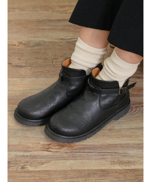 Samansa Mos2（サマンサ モスモス）の「メダリオンベルトブーツ（ブーツ・レディース・ブラウン/ブラック・M/L/S/XL）」の8枚目の写真