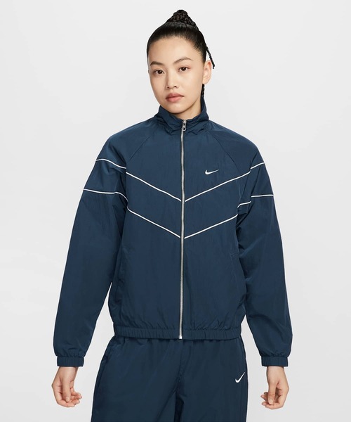 ナイキ ウィンドランナー ウィメンズ ルーズ UV ウーブン フルジップ ジャケット / Nike Windrunner Women's Loose UV Woven Full-Zip Jacket FV6305-480 Armory Navy