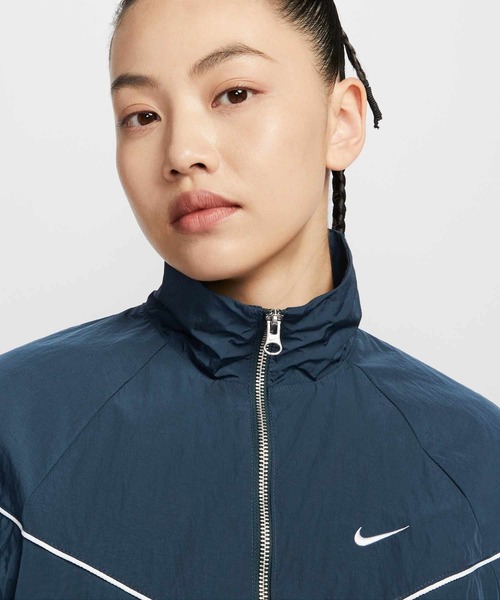ナイキ ウィンドランナー ウィメンズ ルーズ UV ウーブン フルジップ ジャケット / Nike Windrunner Women's Loose UV Woven Full-Zip Jacket FV6305-480 Armory Navy