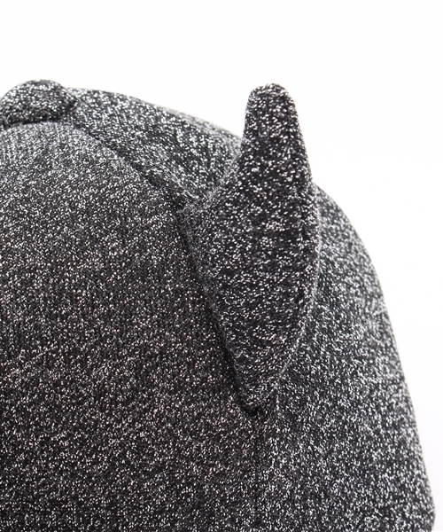 CHUBBYGANG（チャビーギャング）の「ラメ裏毛　ツノキャップ（キャップ・キッズ・グリーン/ピンク/ブラック・L/S/M）」の4枚目の写真