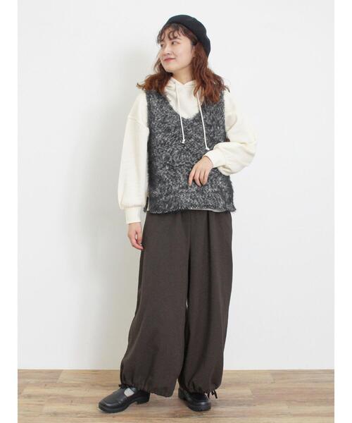 モールベスト セール】【モール糸Vネックベスト】（ベスト）｜MELROSE claire