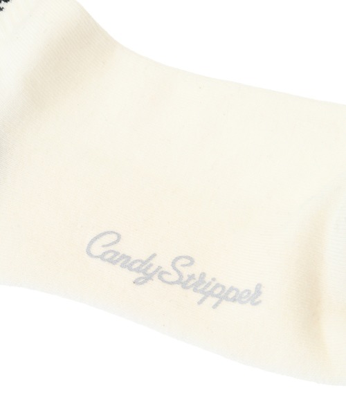 Candy Stripper（キャンディストリッパー）の「BROKEN SMILE RIB ソックス（ソックス/靴下・レディース・オフホワイト/ライトブルー/ブラック・FREE）」の8枚目の写真