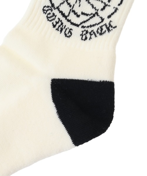 Candy Stripper（キャンディストリッパー）の「BROKEN SMILE RIB ソックス（ソックス/靴下・レディース・オフホワイト/ライトブルー/ブラック・FREE）」の6枚目の写真